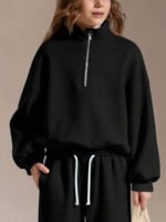 ⁦طقم رياضي للفتيات  سويت شيرت وبنطلون رمادي⁩ - الصورة ⁦12⁩