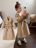 معطف بناتي طويل خفيف