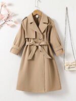 ⁦معطف بناتي طويل خفيف⁩ - الصورة ⁦4⁩