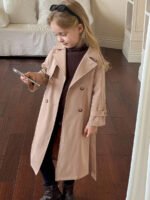 ⁦معطف بناتي طويل خفيف⁩ - الصورة ⁦5⁩