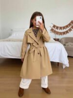 ⁦معطف بناتي طويل خفيف⁩ - الصورة ⁦8⁩