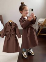 ⁦معطف بناتي طويل خفيف⁩ - الصورة ⁦13⁩