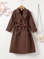 ⁦معطف بناتي طويل خفيف⁩ - الصورة ⁦14⁩