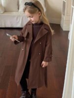 ⁦معطف بناتي طويل خفيف⁩ - الصورة ⁦15⁩