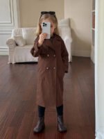 ⁦معطف بناتي طويل خفيف⁩ - الصورة ⁦16⁩