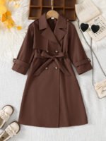 ⁦معطف بناتي طويل خفيف⁩ - الصورة ⁦17⁩