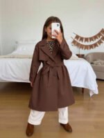 ⁦معطف بناتي طويل خفيف⁩ - الصورة ⁦18⁩