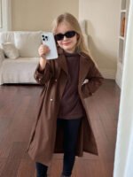 ⁦معطف بناتي طويل خفيف⁩ - الصورة ⁦20⁩