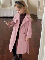 ⁦معطف بناتي طويل خفيف⁩ - الصورة ⁦25⁩