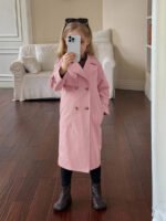 ⁦معطف بناتي طويل خفيف⁩ - الصورة ⁦26⁩