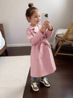 ⁦معطف بناتي طويل خفيف⁩ - الصورة ⁦29⁩