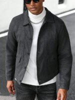 ⁦معطف صوفي قصير عصري للرجال⁩ - الصورة ⁦18⁩