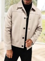 ⁦معطف صوفي قصير عصري للرجال⁩ - الصورة ⁦24⁩