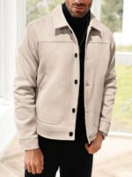 ⁦معطف صوفي قصير عصري للرجال⁩ - الصورة ⁦26⁩