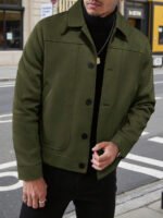 ⁦معطف صوفي قصير عصري للرجال⁩ - الصورة ⁦28⁩