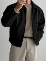 ⁦معطف رجالي بني داكن من الجلد المدبوغ⁩ - الصورة ⁦10⁩