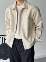 ⁦معطف رجالي بني داكن من الجلد المدبوغ⁩ - الصورة ⁦19⁩