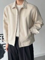 ⁦معطف رجالي بني داكن من الجلد المدبوغ⁩ - الصورة ⁦20⁩