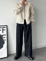 ⁦معطف رجالي بني داكن من الجلد المدبوغ⁩ - الصورة ⁦21⁩