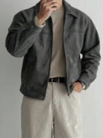 ⁦معطف رجالي بني داكن من الجلد المدبوغ⁩ - الصورة ⁦27⁩