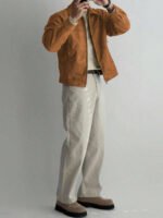 ⁦معطف رجالي بني داكن من الجلد المدبوغ⁩ - الصورة ⁦30⁩