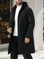 ⁦معطف شتوي كاجوال بغطاء رأس أكمام طويلة⁩ - الصورة ⁦2⁩