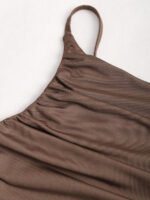 ⁦Sweetra فستان طويل أنيق بحروف منسدلة عند الرقبة والخصر على شكل حرف A، بدون أكمام، متنوع مناسب لارتداء يومي وتنحيف الجسم ،للربيع والصيف⁩ - الصورة ⁦4⁩