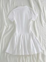 ⁦Elamini فستان نسائي كاجوال بياقة بولو وأكمام قصيرة مطبوعة بطباعة الفارس⁩ - الصورة ⁦3⁩