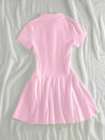 ⁦Elamini فستان نسائي كاجوال بياقة بولو وأكمام قصيرة مطبوعة بطباعة الفارس⁩ - الصورة ⁦13⁩