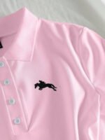 ⁦Elamini فستان نسائي كاجوال بياقة بولو وأكمام قصيرة مطبوعة بطباعة الفارس⁩ - الصورة ⁦14⁩