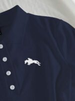 ⁦Elamini فستان نسائي كاجوال بياقة بولو وأكمام قصيرة مطبوعة بطباعة الفارس⁩ - الصورة ⁦21⁩