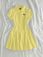 ⁦Elamini فستان نسائي كاجوال بياقة بولو وأكمام قصيرة مطبوعة بطباعة الفارس⁩ - الصورة ⁦22⁩