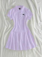 ⁦Elamini فستان نسائي كاجوال بياقة بولو وأكمام قصيرة مطبوعة بطباعة الفارس⁩ - الصورة ⁦27⁩