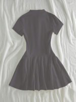 ⁦Elamini فستان نسائي كاجوال بياقة بولو وأكمام قصيرة مطبوعة بطباعة الفارس⁩ - الصورة ⁦33⁩