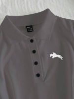 ⁦Elamini فستان نسائي كاجوال بياقة بولو وأكمام قصيرة مطبوعة بطباعة الفارس⁩ - الصورة ⁦35⁩