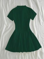 ⁦Elamini فستان نسائي كاجوال بياقة بولو وأكمام قصيرة مطبوعة بطباعة الفارس⁩ - الصورة ⁦38⁩