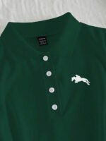 ⁦Elamini فستان نسائي كاجوال بياقة بولو وأكمام قصيرة مطبوعة بطباعة الفارس⁩ - الصورة ⁦39⁩