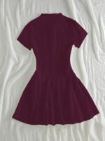 ⁦Elamini فستان نسائي كاجوال بياقة بولو وأكمام قصيرة مطبوعة بطباعة الفارس⁩ - الصورة ⁦43⁩