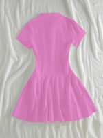 ⁦Elamini فستان نسائي كاجوال بياقة بولو وأكمام قصيرة مطبوعة بطباعة الفارس⁩ - الصورة ⁦48⁩