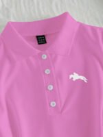 ⁦Elamini فستان نسائي كاجوال بياقة بولو وأكمام قصيرة مطبوعة بطباعة الفارس⁩ - الصورة ⁦49⁩