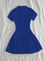 ⁦Elamini فستان نسائي كاجوال بياقة بولو وأكمام قصيرة مطبوعة بطباعة الفارس⁩ - الصورة ⁦53⁩