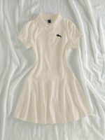 ⁦Elamini فستان نسائي كاجوال بياقة بولو وأكمام قصيرة مطبوعة بطباعة الفارس⁩ - الصورة ⁦57⁩